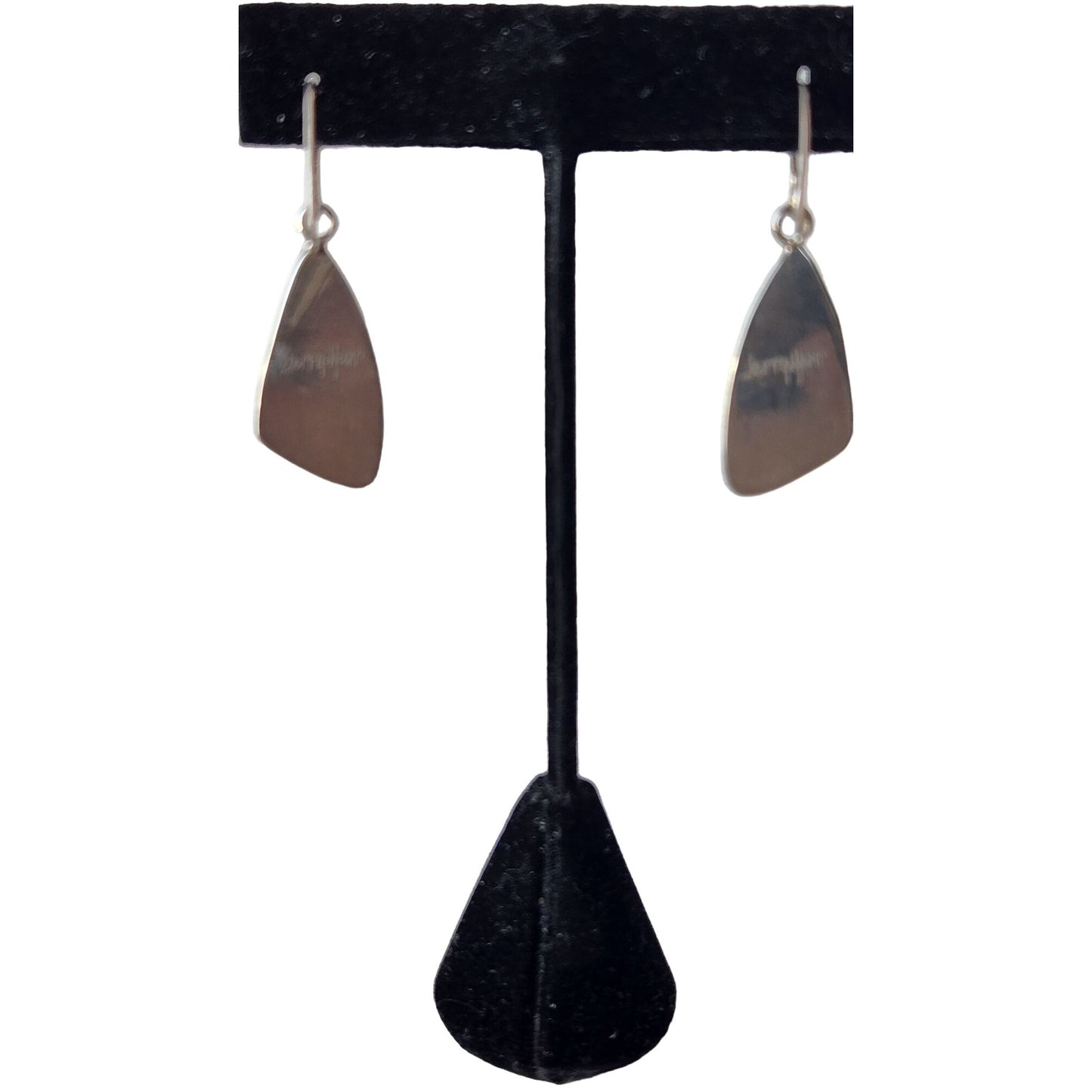 Earrings 925 Silver and Palmwood Silver Hooks Handmade One of a kind Jerry Harr