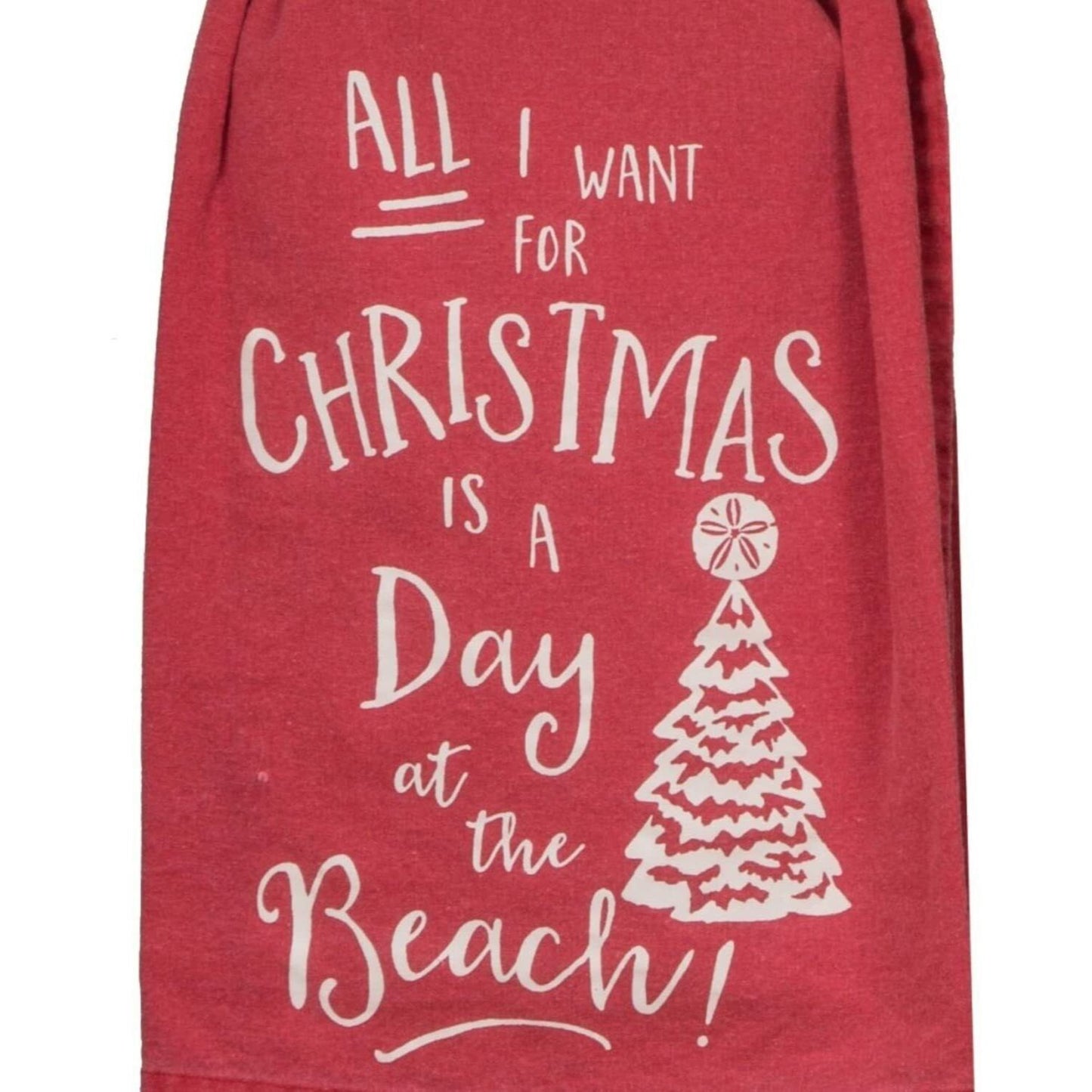 Kitchen Towel  Kay Dee Designs Red All I want for Christmas Flour Sack Towel