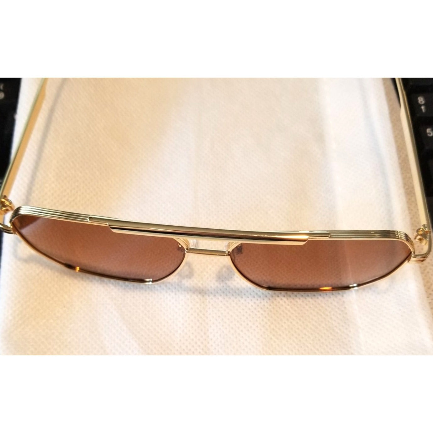 2 Pair Jacieyu Polarized Sunglasses Women's Men Retro Oversized Square Vintage Fashion Cleaning cloth Fabric Case Shades Classic Large Metal