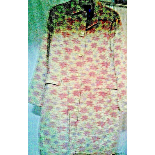 Jacket JDS Collection Size 1 X  Green Multi Colored Flowers Button Down Pockets