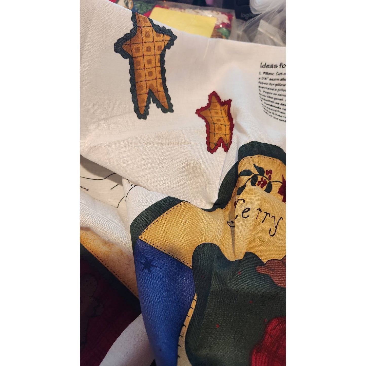 Craft Kit Whispering Pines Christmas Panel 36 x 60 Make several items applique