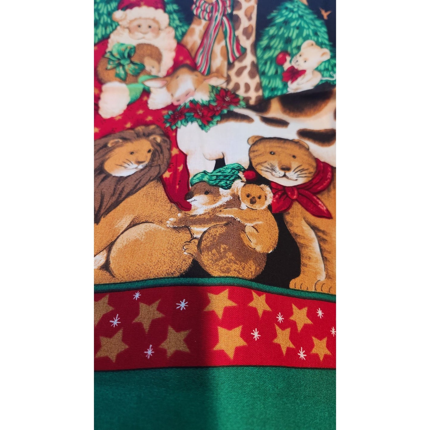 Craft Kit Holiday Napkin Panels 10 Pieces 23" x 17" Santa Tree Star Mouse Tiger Lion Elephant Zebra Lamb