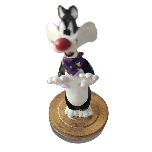 Cheese Pins Warner Bros 1   Silvester the Cat  4" tall 1" stand Mark your Cheese