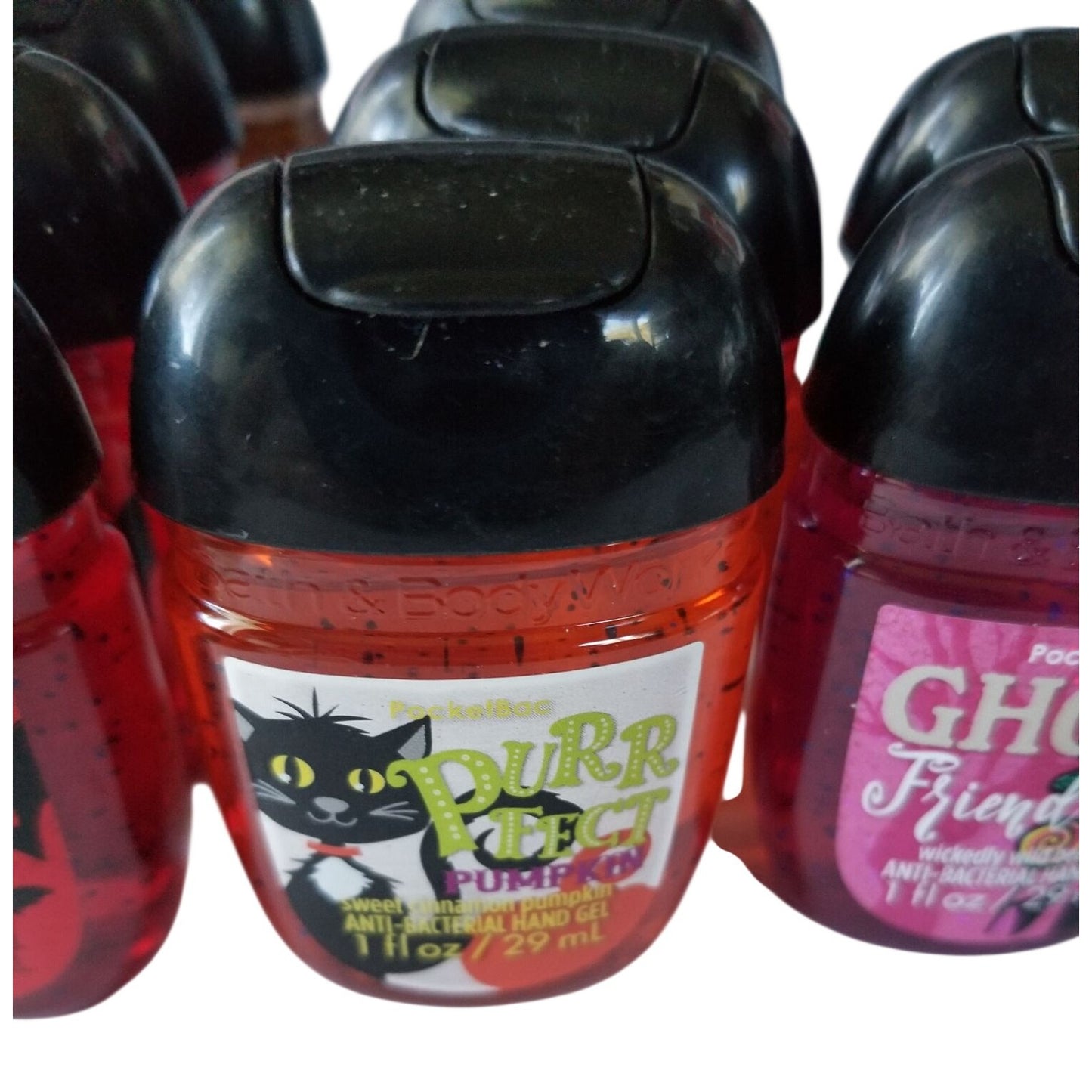 Bath & Body Works 10 Small 1 oz Hand Sanitizer  3 Vampire 3 Perrfect  2 Creep it Real 2 GhoulFriend