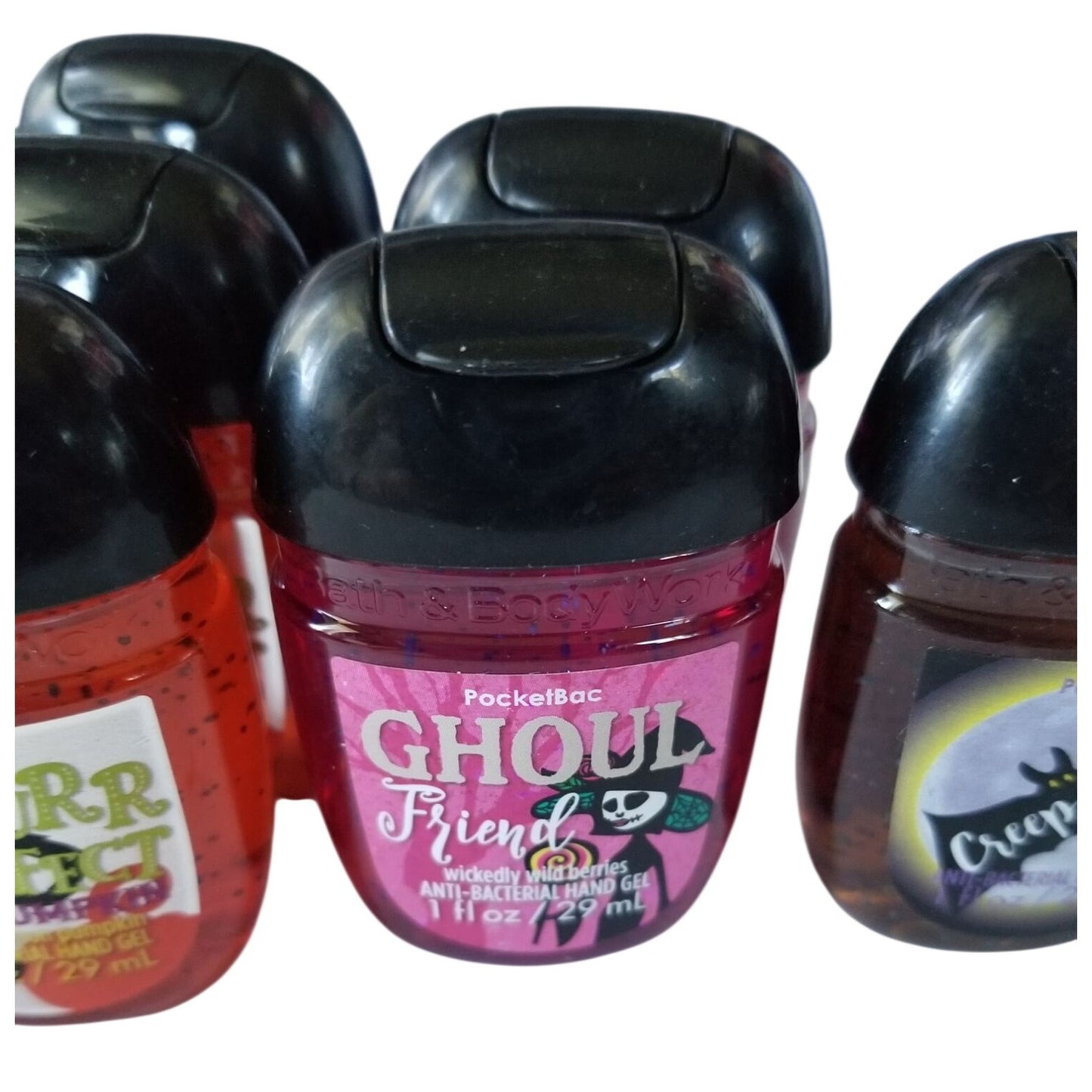 Bath & Body Works 10 Small 1 oz Hand Sanitizer  3 Vampire 3 Perrfect  2 Creep it Real 2 GhoulFriend