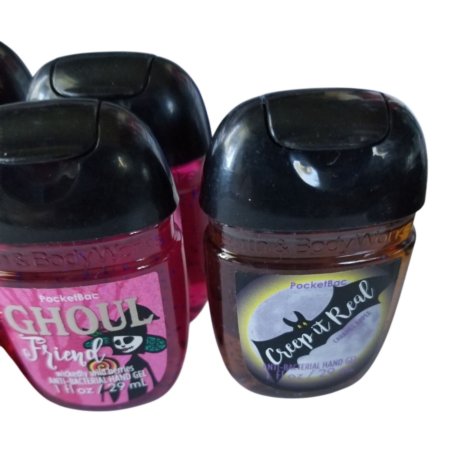 Bath & Body Works 10 Small 1 oz Hand Sanitizer  3 Vampire 3 Perrfect  2 Creep it Real 2 GhoulFriend