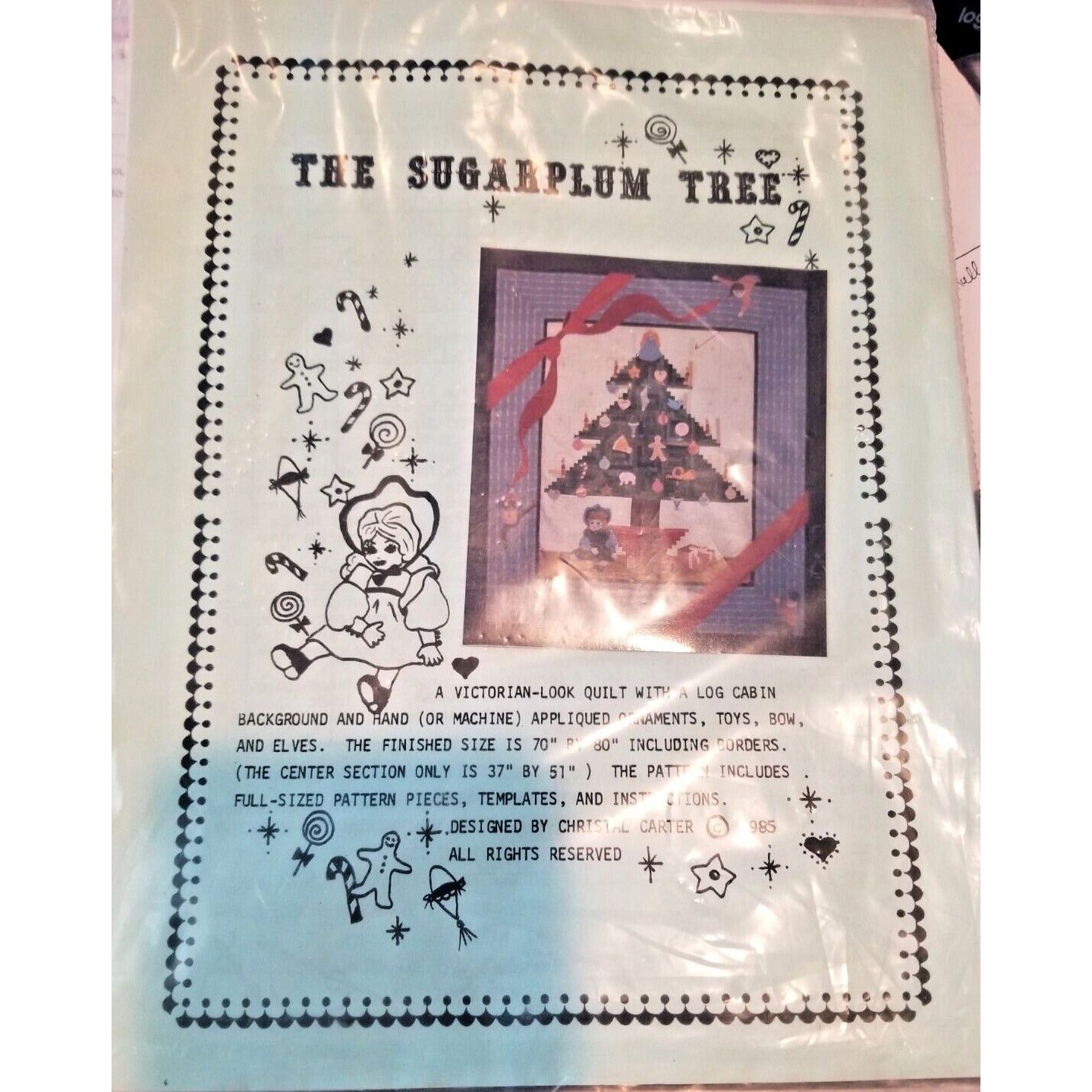 Craft Pattern The Sugarplum Tree Victorian Look Quilt 1985  Instructions