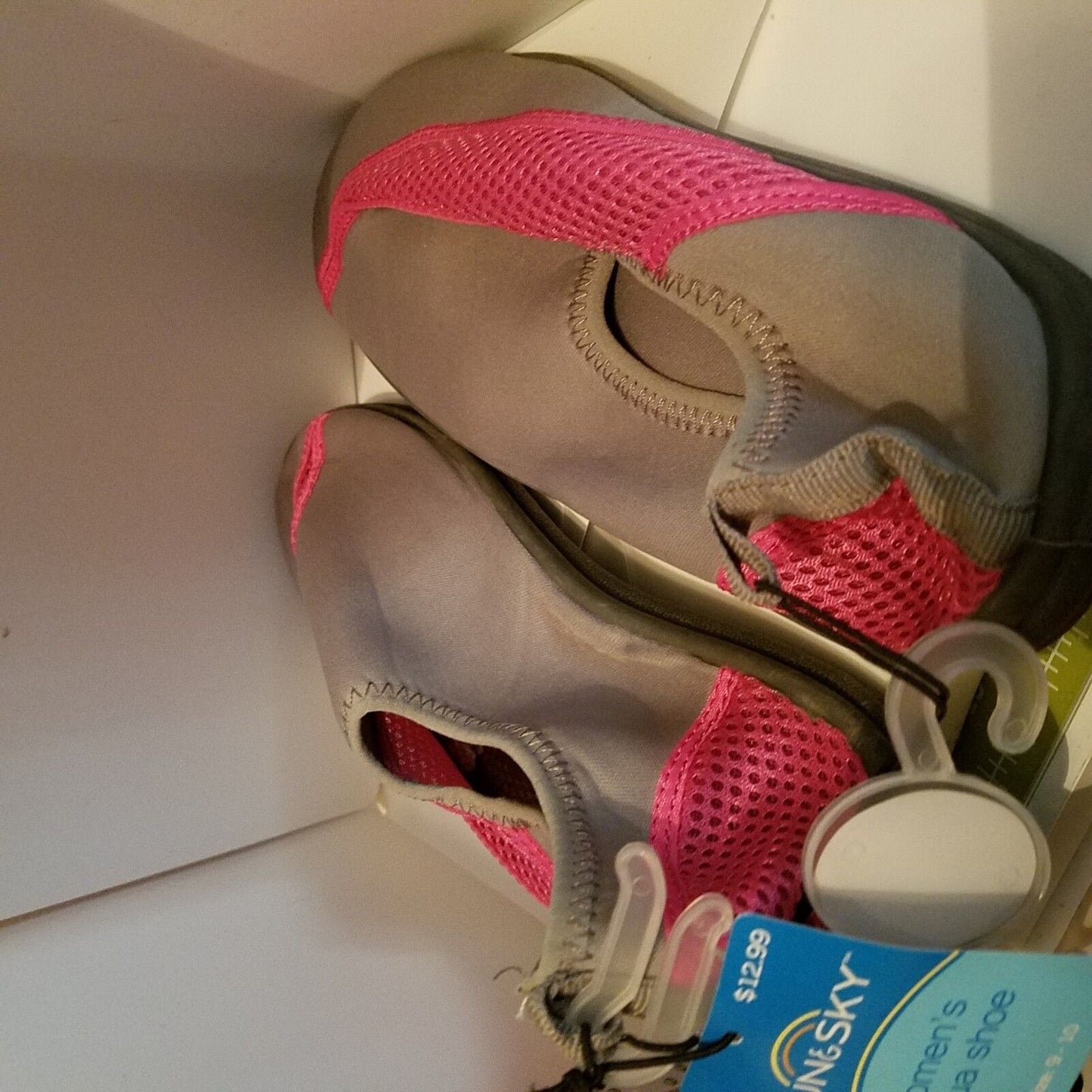 Shoes Water Shoes Size 9 -10 Swim Pink & Grey Women's Aqua Rubber Sole