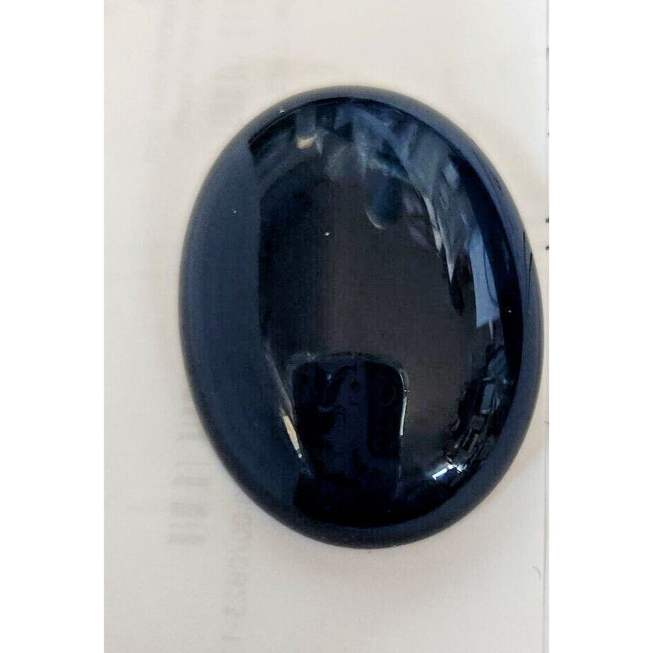 Gemstones Loose Black Onyx Cabochon 16.2 gr Pendant Size 42 mm x 30 mm