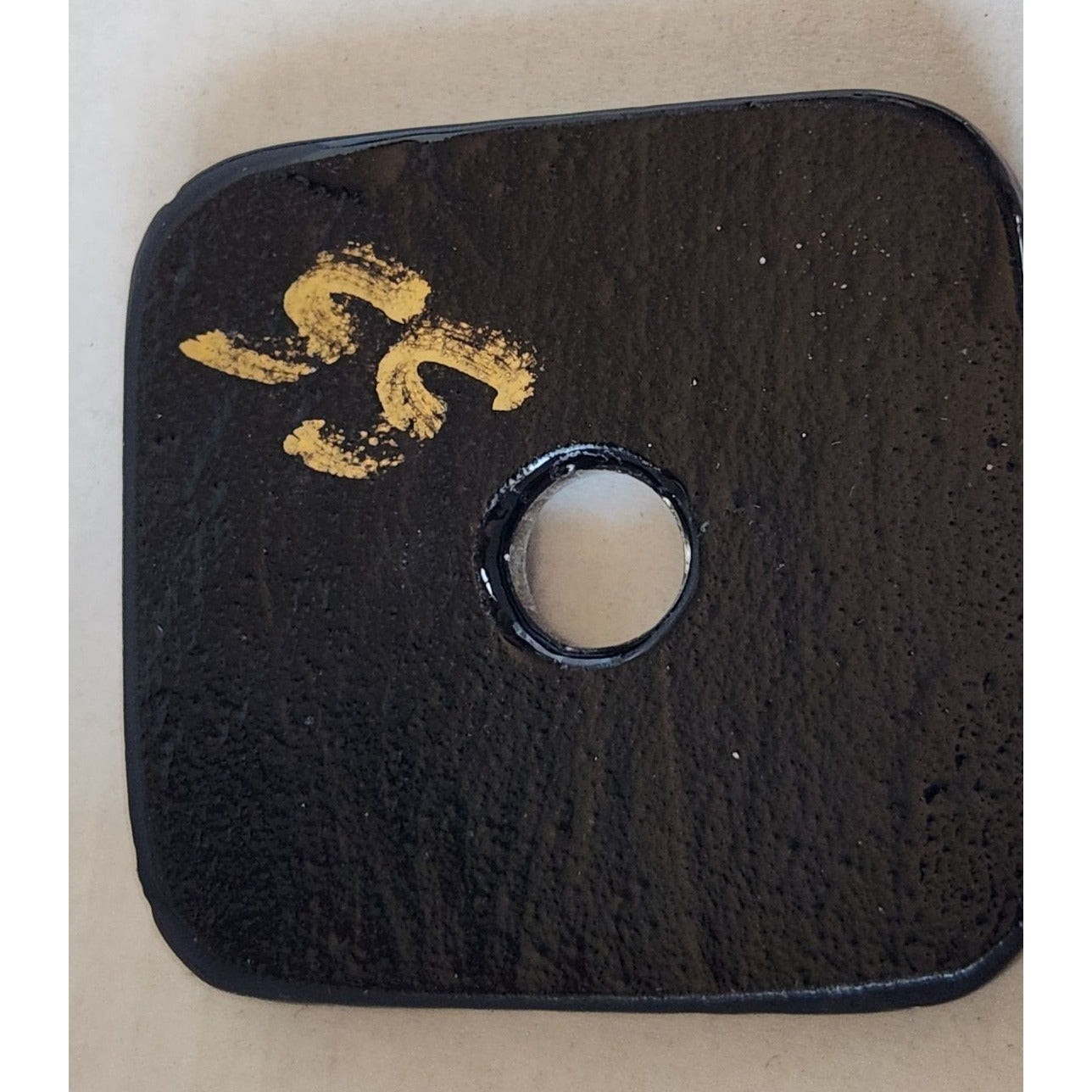 Dichondra Glass for Pendant Necklace 50 mm x 55 mm Purple Green Blue 44 Grams