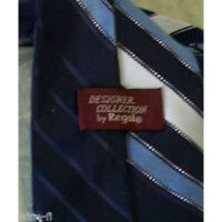 Tie  New Designer Collection By Regal Neck Tie Blue Silver Stripes Vintage