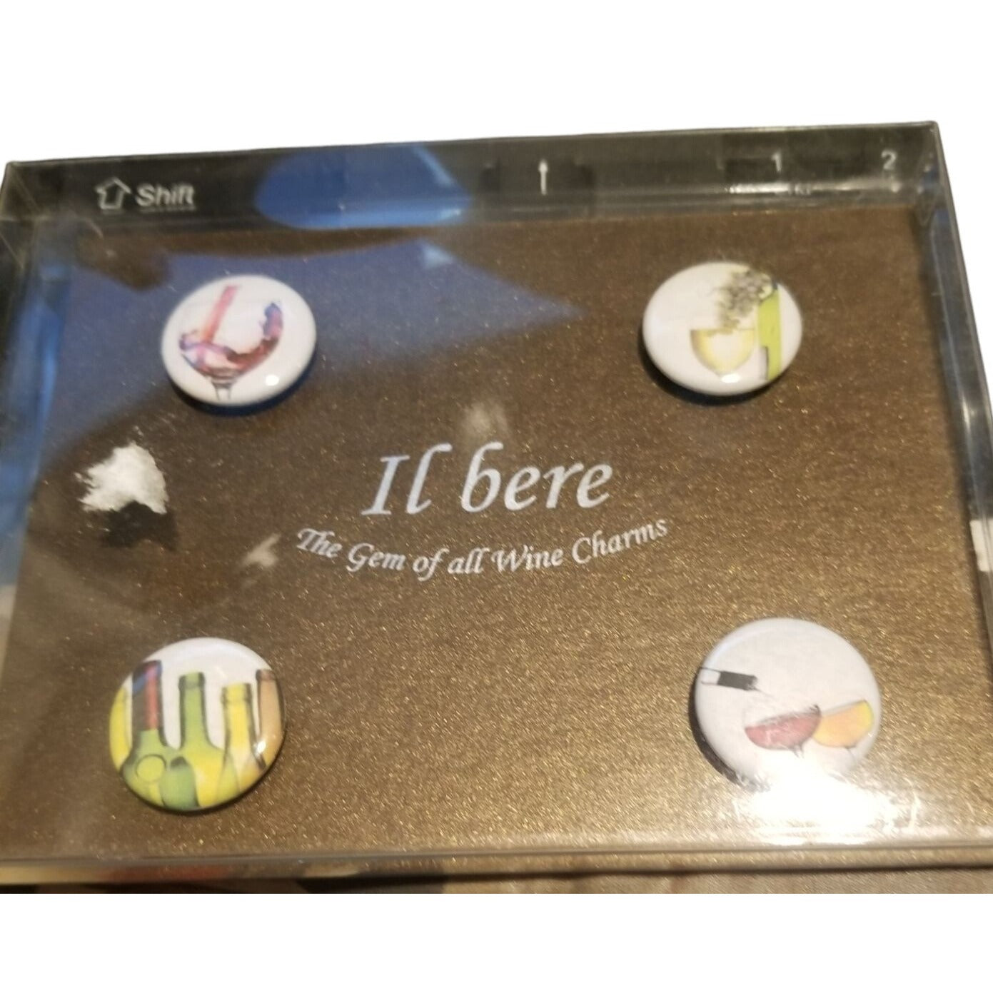 Wine Charms IL bere 4 piece Magnetic Wine bottles white red wine