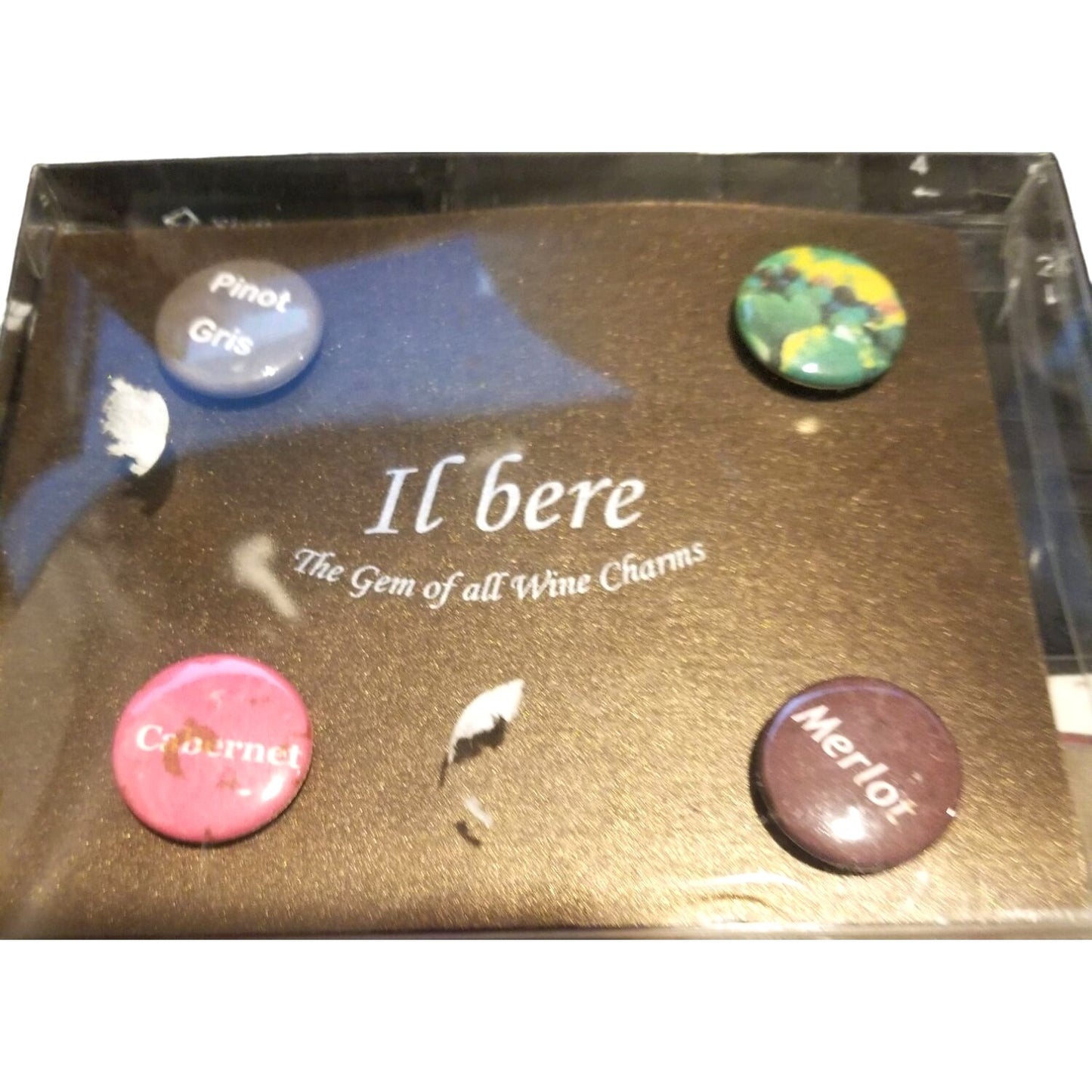 Wine Charms IL bere 4 piece Magnetic Pinot Gris Cabernet  Merlot  Decor 2