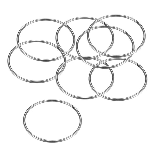 Stainless Steel O Ring 4" Outer Diameter 4 mm Thickness Strapping Welded Round Rings 8 pcs