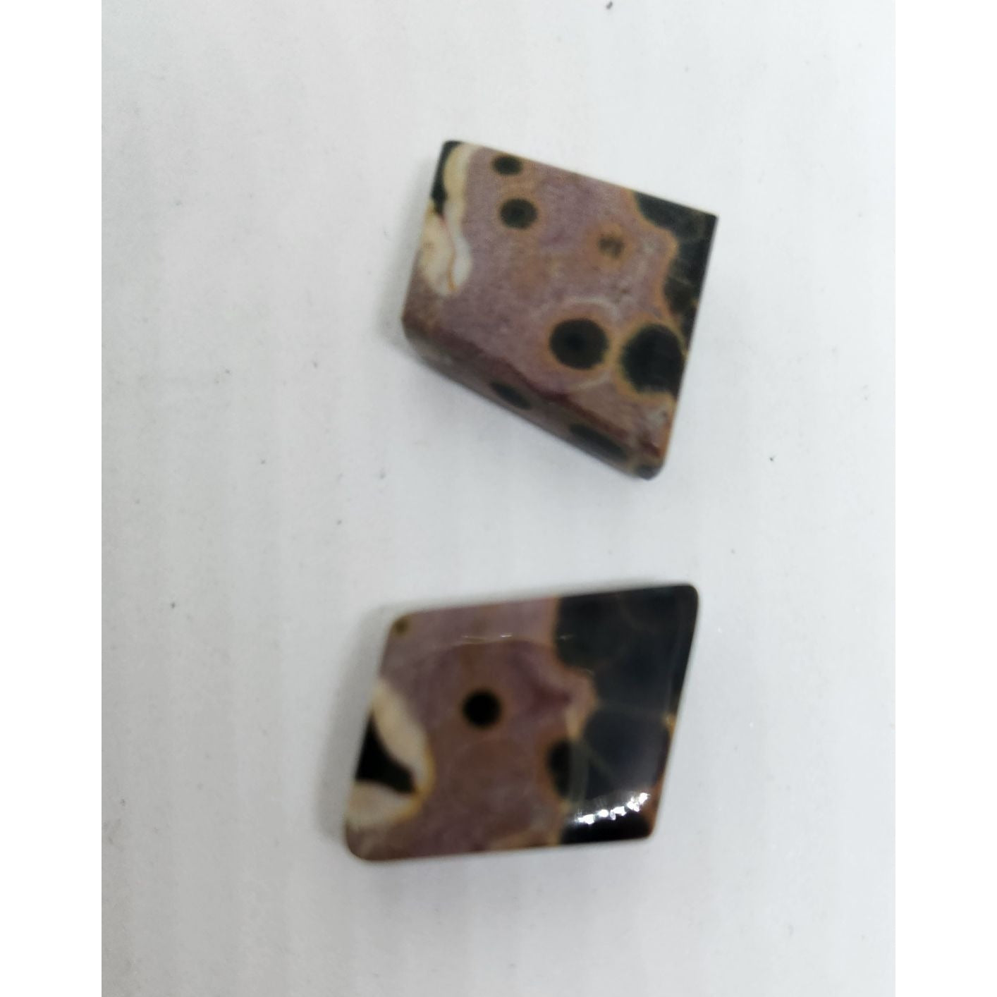 Gemstone Loose Palm Wood Stone Matched Pair Earrings 29 ct  5.7 gr