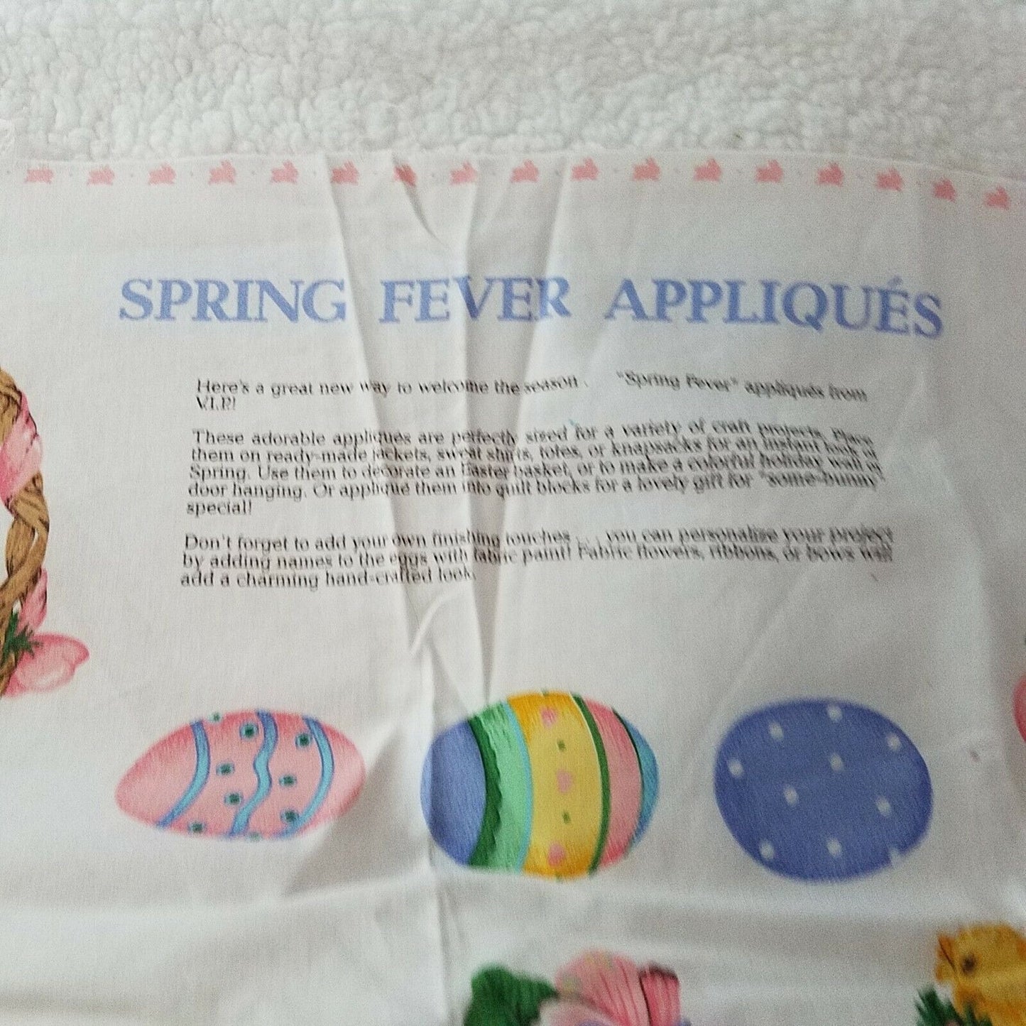 Craft Cranston Print Works Spring Fever Applique Printed Fabric Pattern Instructions