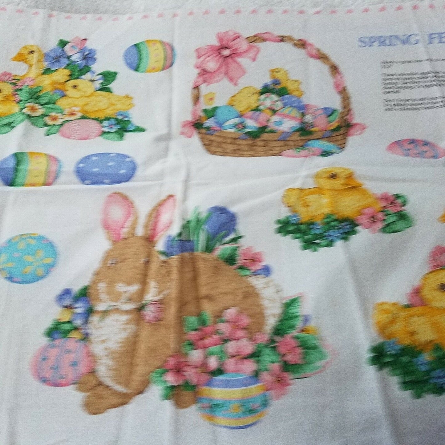 Craft Cranston Print Works Spring Fever Applique Printed Fabric Pattern Instructions