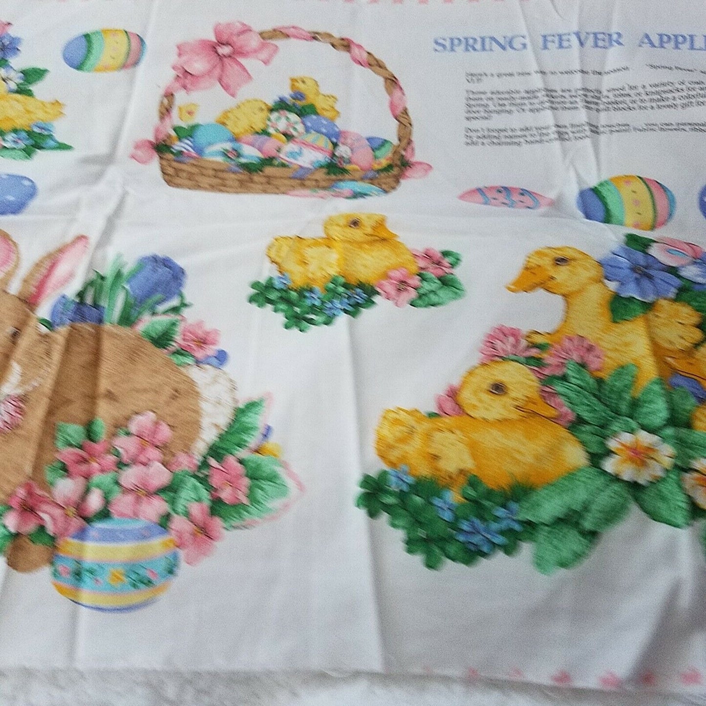 Craft Cranston Print Works Spring Fever Applique Printed Fabric Pattern Instructions