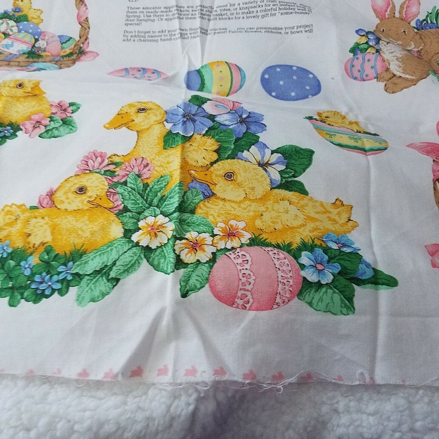 Craft Cranston Print Works Spring Fever Applique Printed Fabric Pattern Instructions