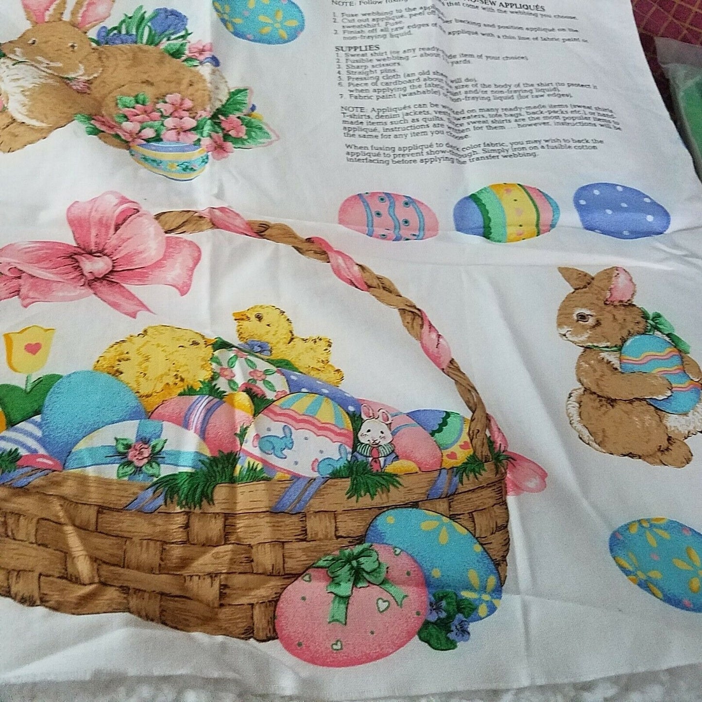Craft Cranston Print Works Spring Fever Applique Printed Fabric Pattern Instructions