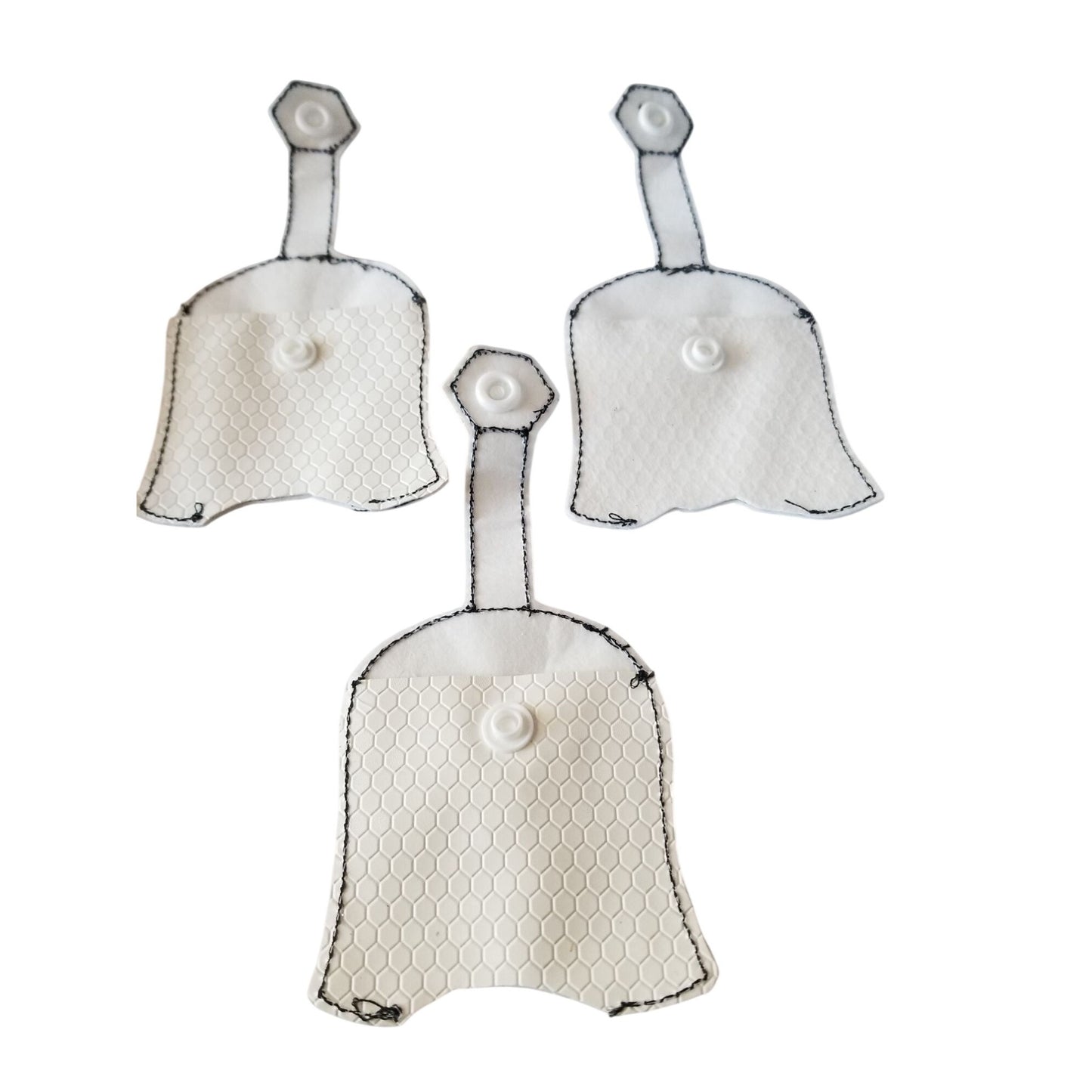Bath & Body Works 1 oz Hand Sanitizer  Set of 3 Ghost Embroidered Faux Leather Holder