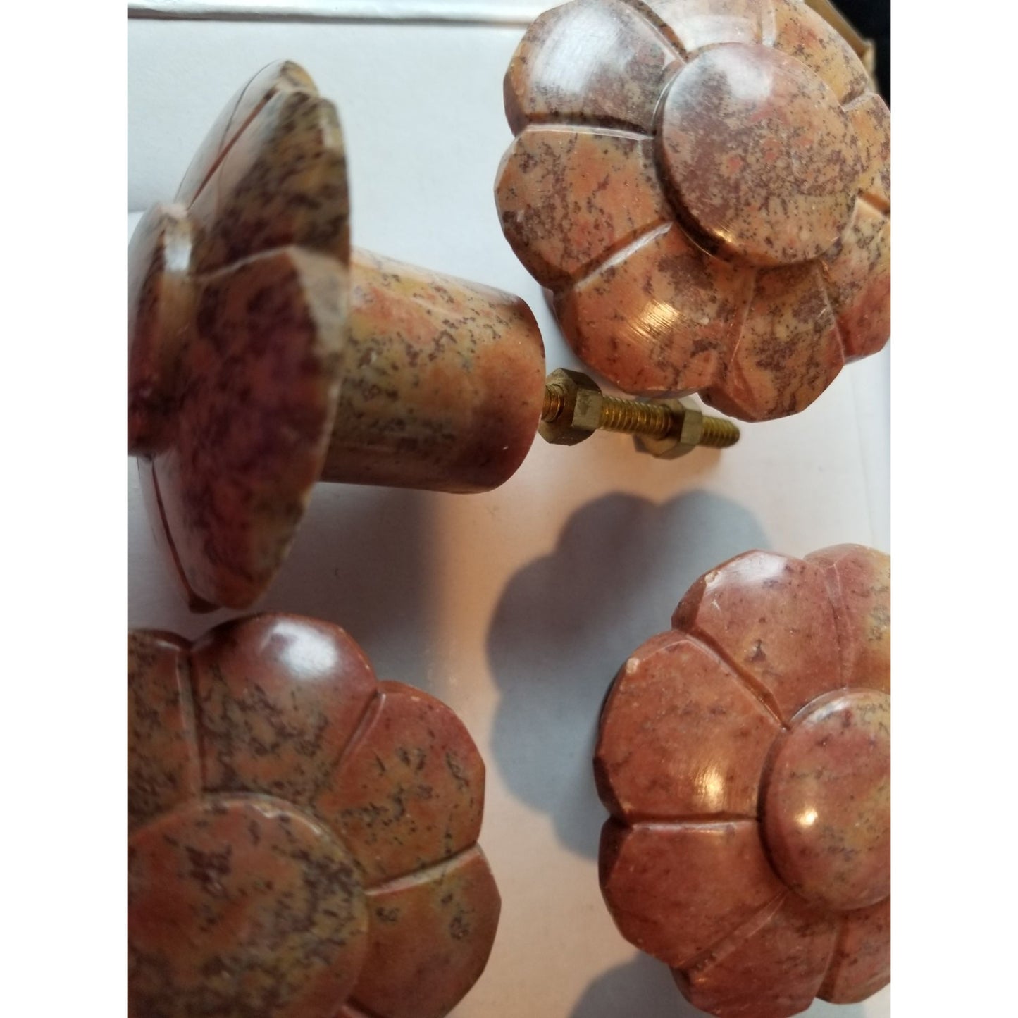 Vintage Draw Pulls Natural Stone By Tradewinds Design Made In India Set Of 6