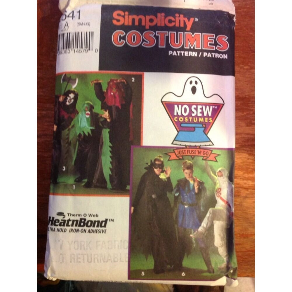 Pattern Simplicity # 8641 Size Small Medium Large Tunic Hood Mask Belt Costume