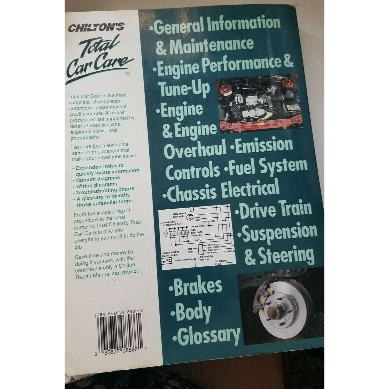 1970 - 1987 Chilton's Toyota Corolla  Repair Manual Wiring & Vacuum Diagrams