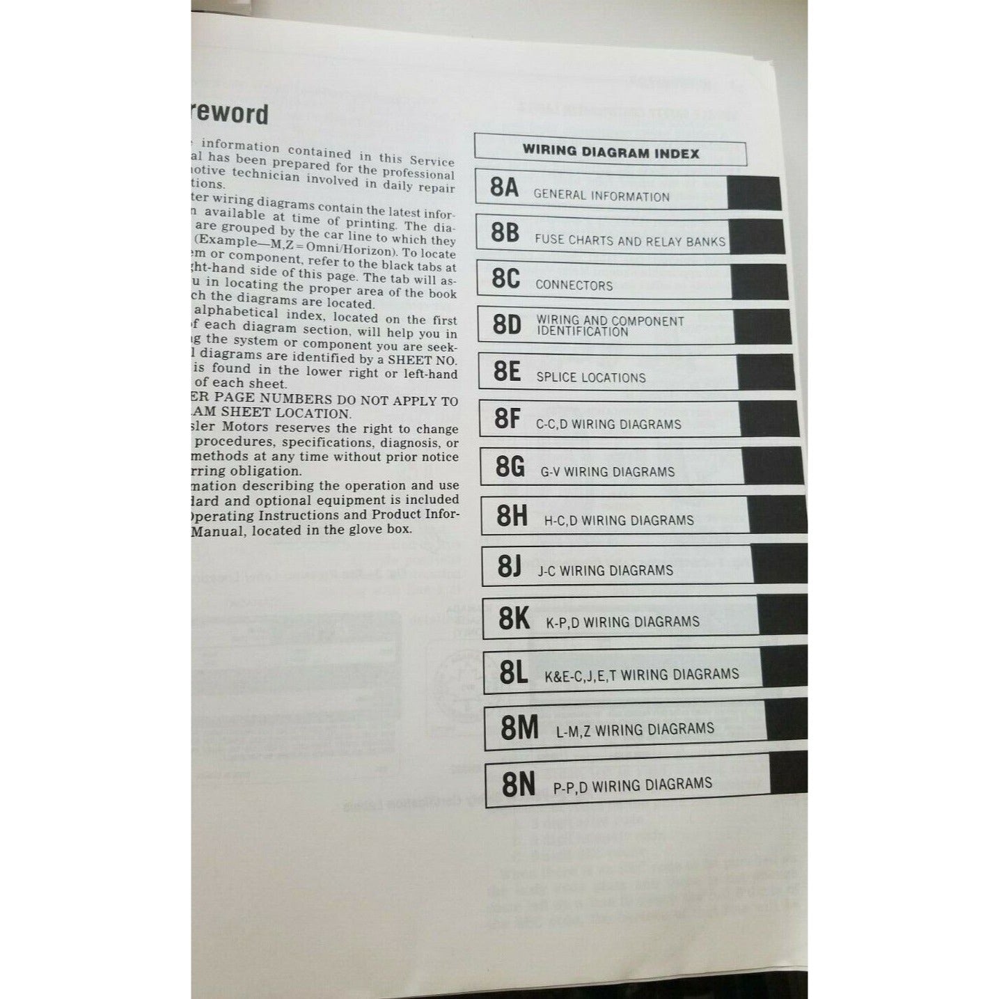 1988 Chrysler Service Manual Wiring Diagrams Front Wheel Drive Car Pub