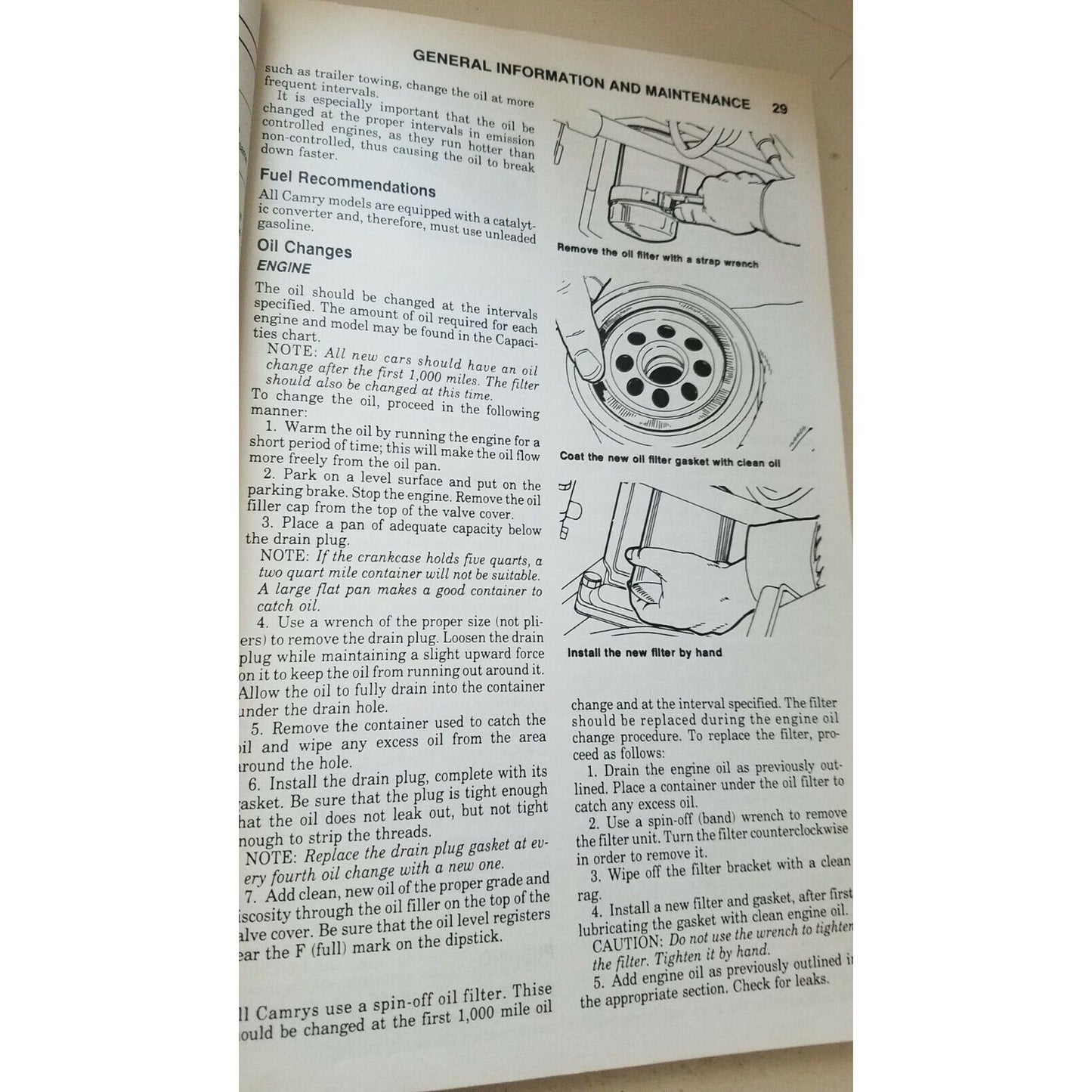 1983 -1986  Chilton's Toyota Camry   Repair & Tune-Up Manual