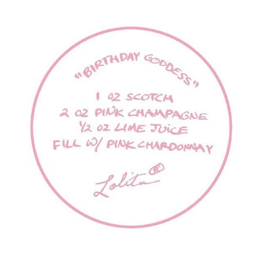 Lolita Wine Glass Birthday Goddess Boxed