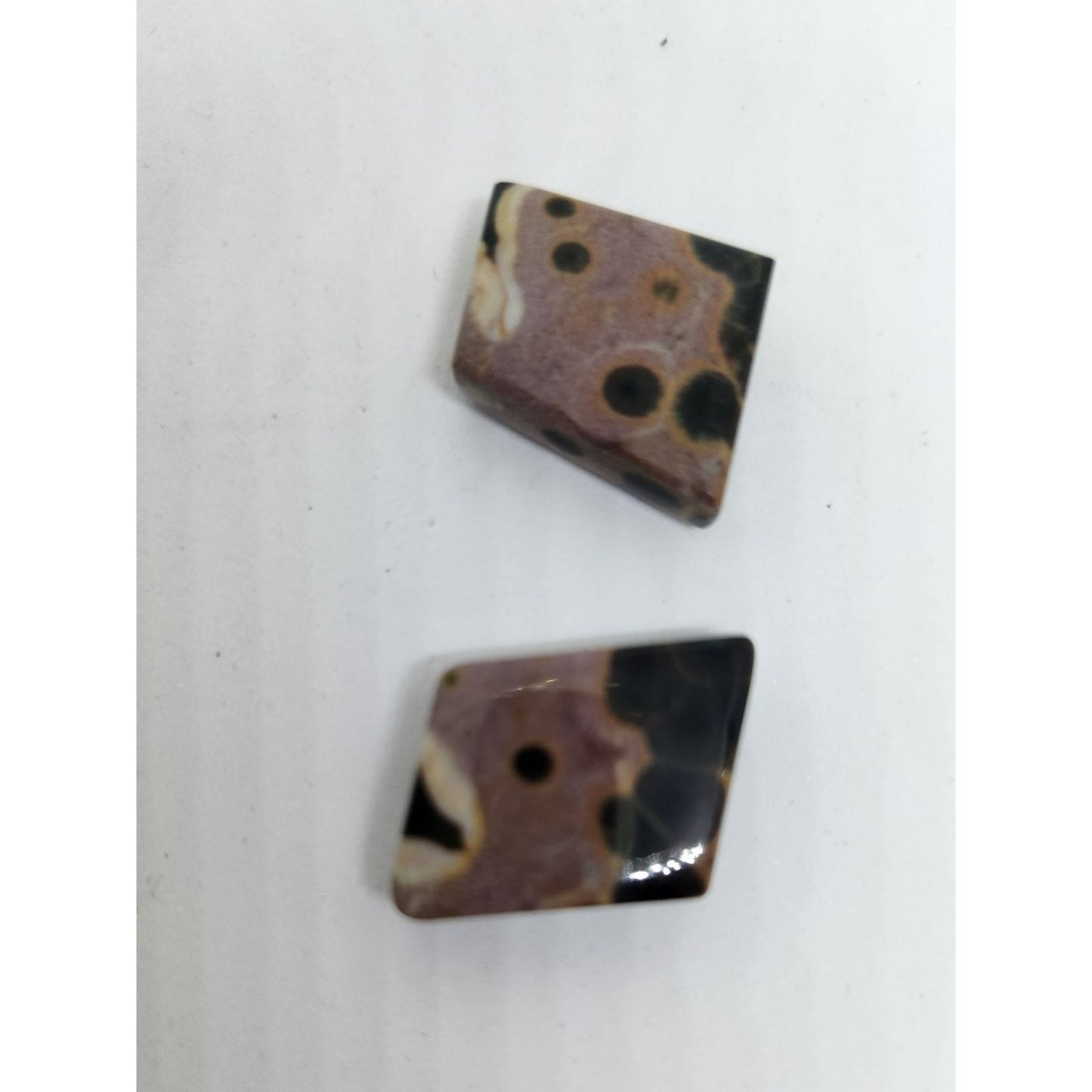 Gemstone Loose Palm Wood Stone Matched Pair Earrings 29 ct  5.7 gr