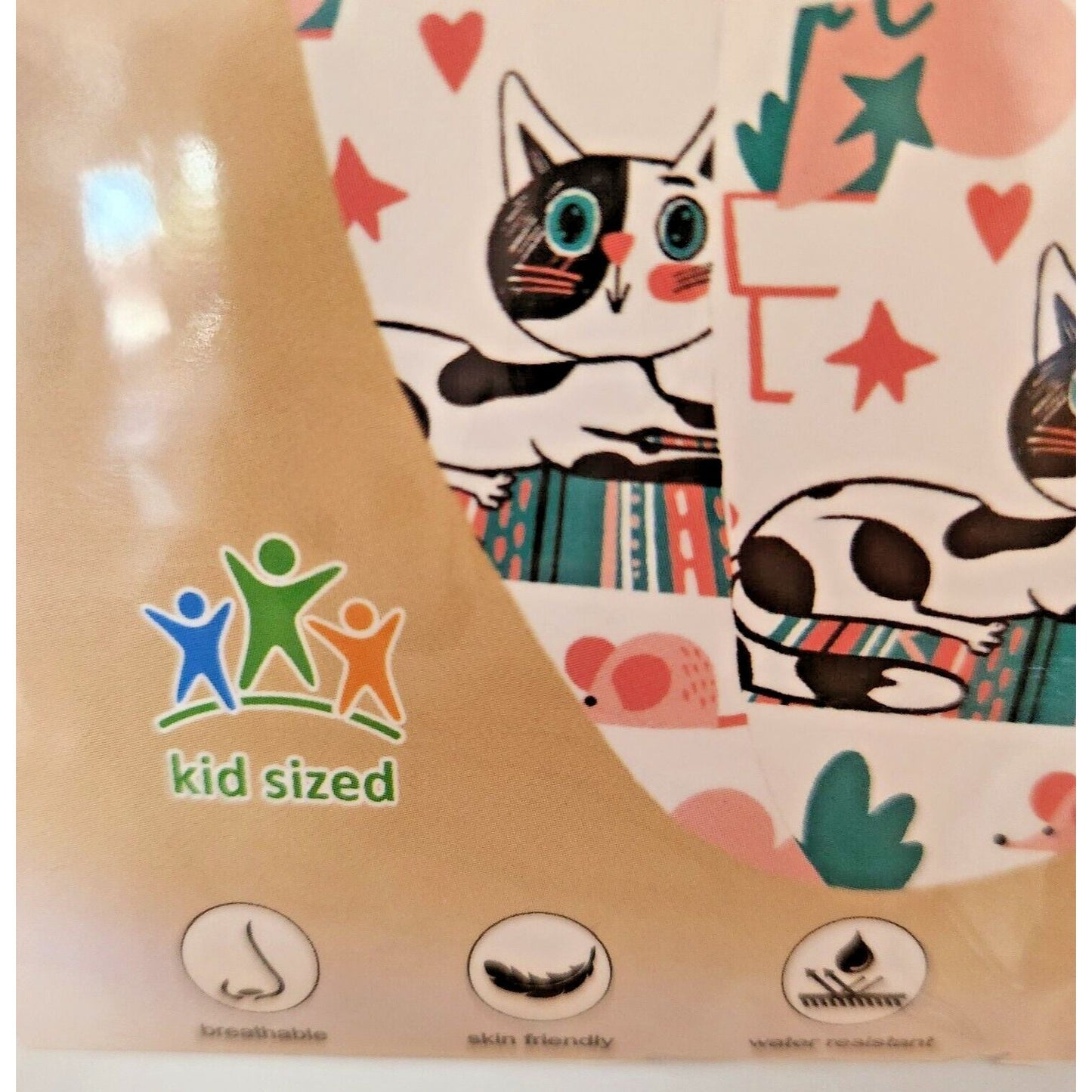 Primeware Mask Meow Cats Design Kids 2 pack 2 layers 100 % Polyester Washable