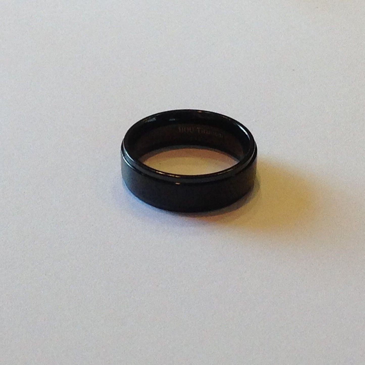 Ring 8 MM Titanium Ring Black High Polished Classy Domed Comfort Fit