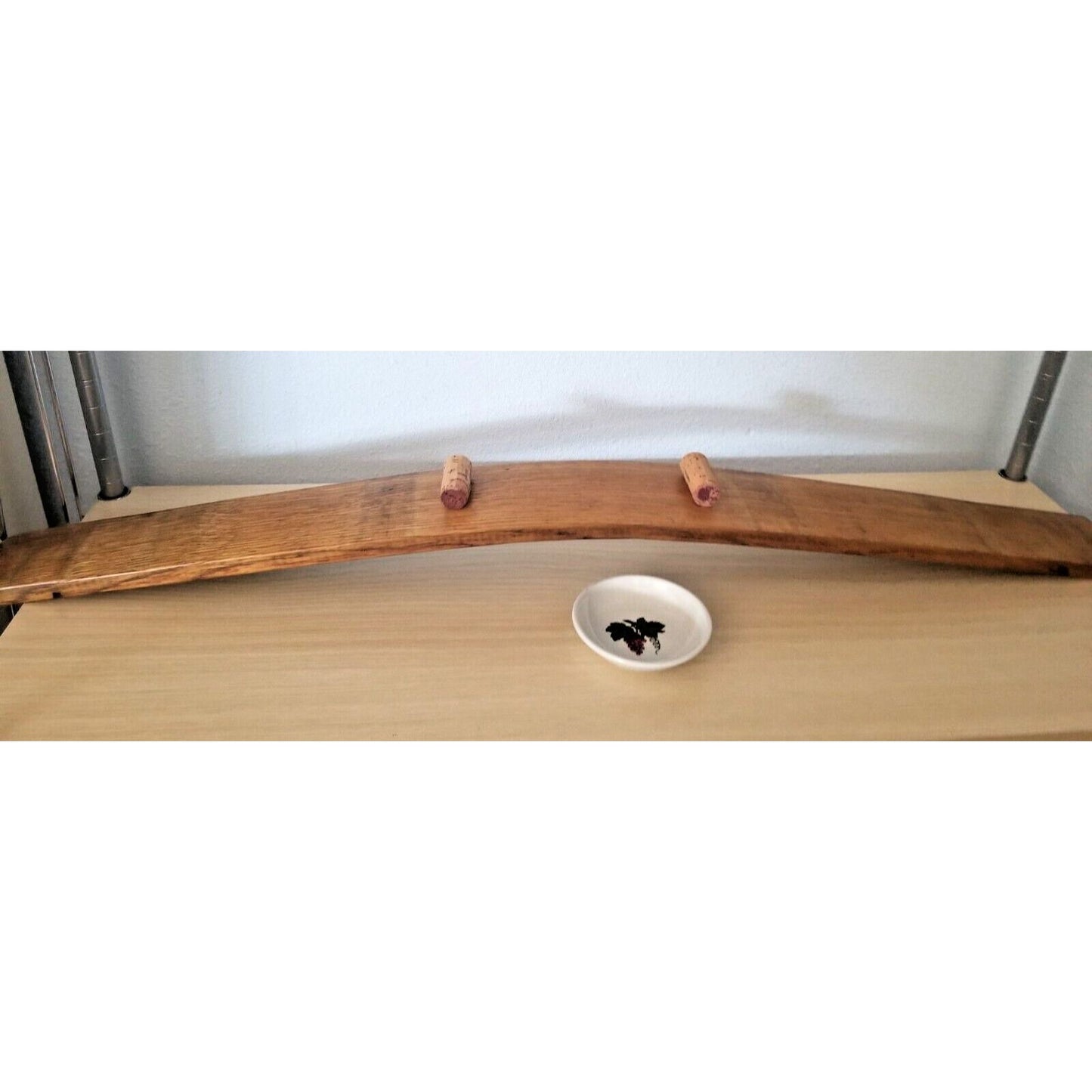 Wine Stave Sushi Tray Cork Feet Grape Dipping Bowl  37" x 3 1/2 " x 2" Food Safe