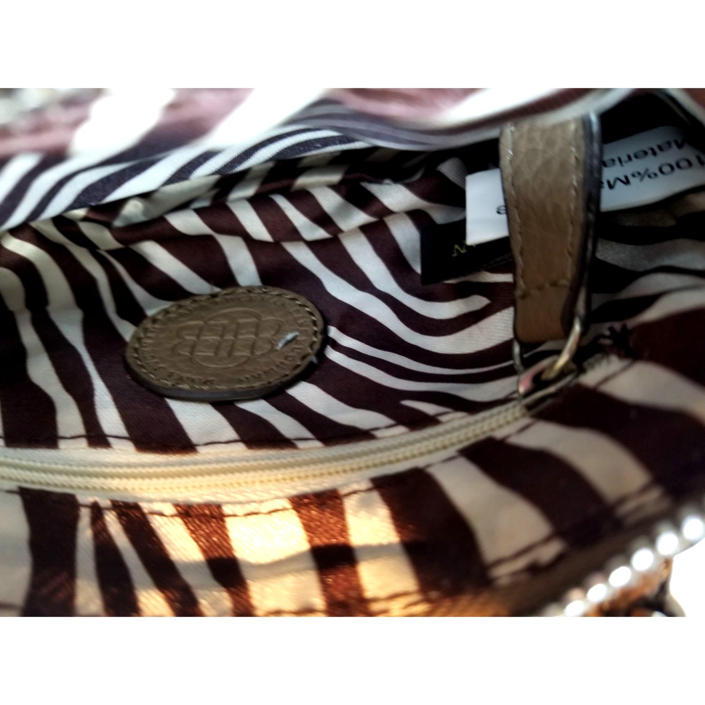 Purse Bag Dane Buchman Brown Snap Front Pocket Zip Top Zip inside Pocket 52" Strap  8" x 5" x 2"