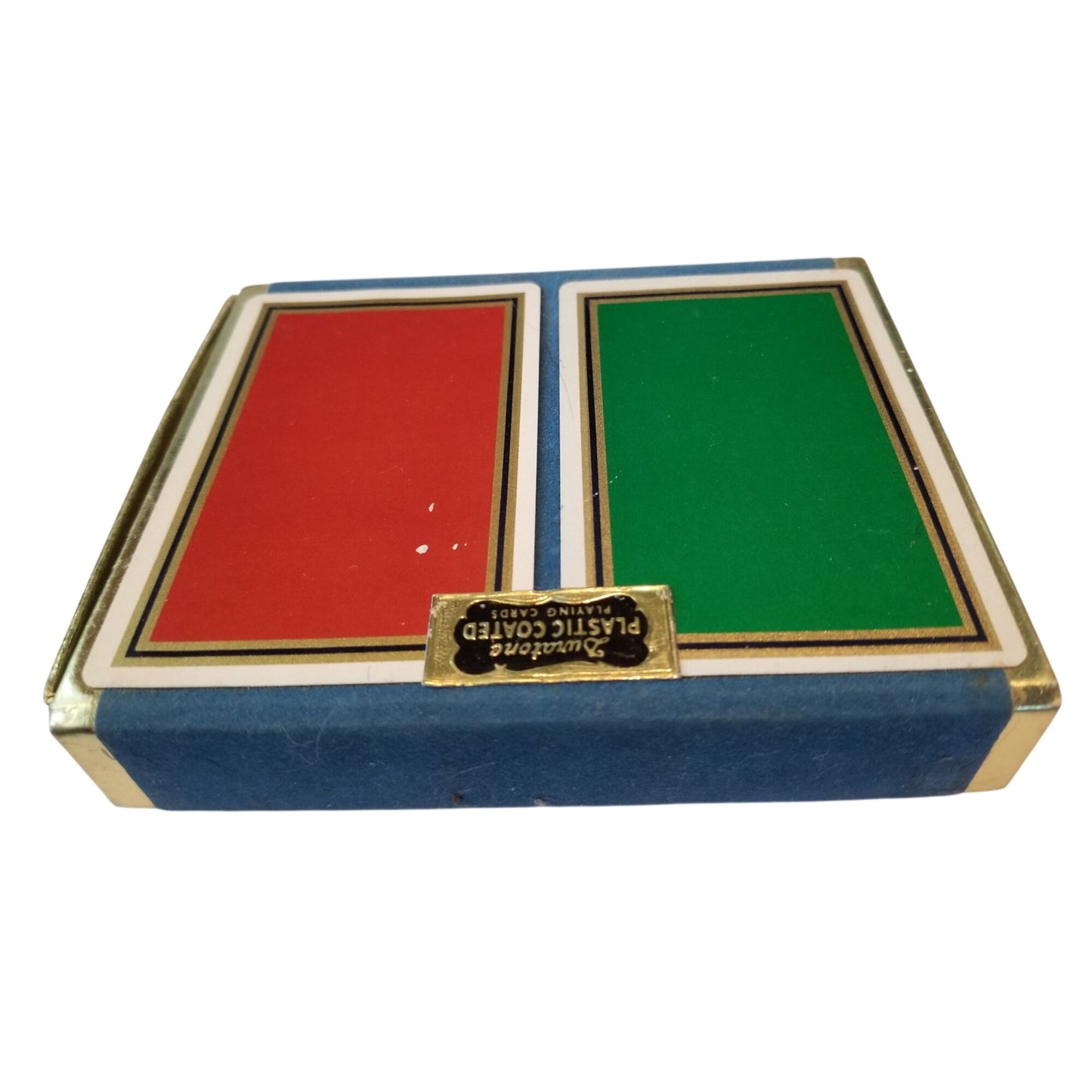 Cards Playing Plastic Coated Duratone Playing Cards set of 2  Full Decks 1 Green 1 Red