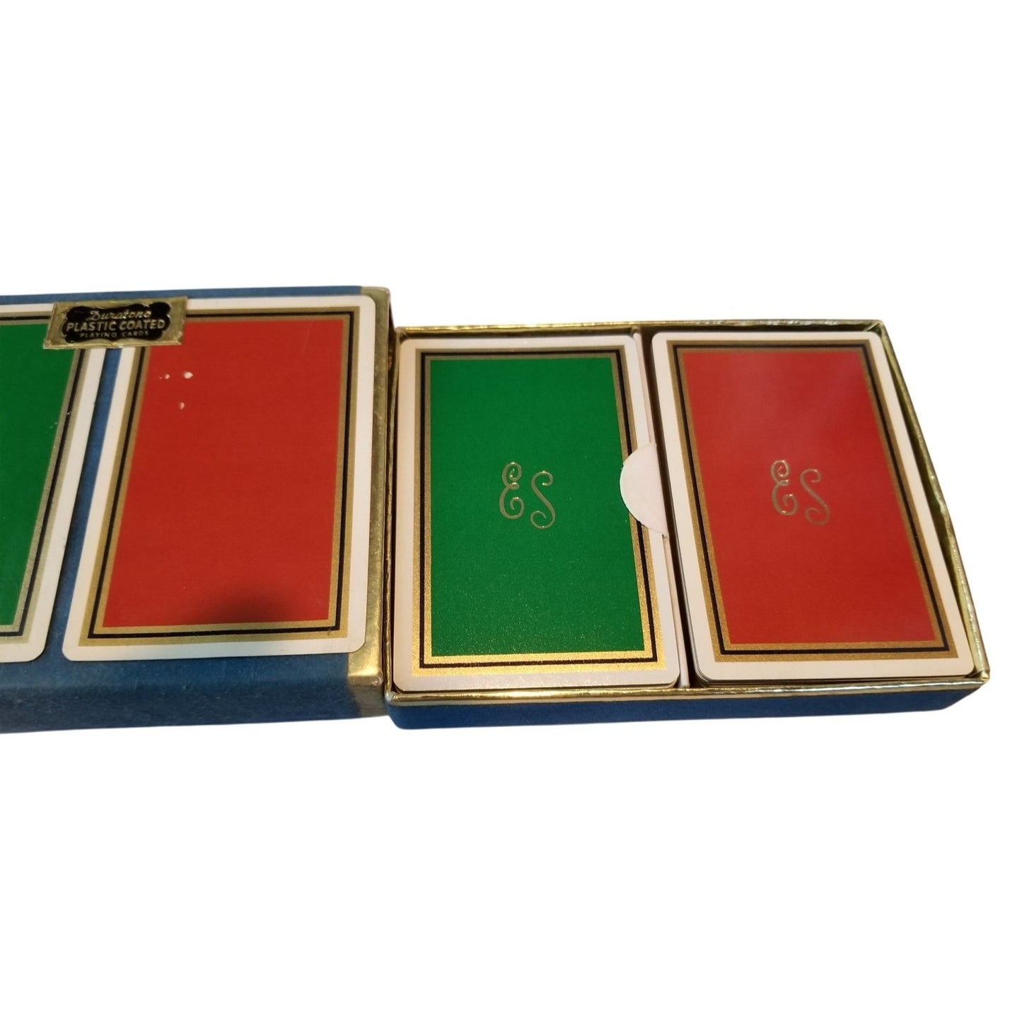 Cards Playing Plastic Coated Duratone Playing Cards set of 2  Full Decks 1 Green 1 Red
