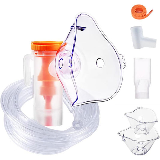 Replacement Kits: consist of chamber, mouthpiece and its connector, or adult/kid mask, tubing, string.