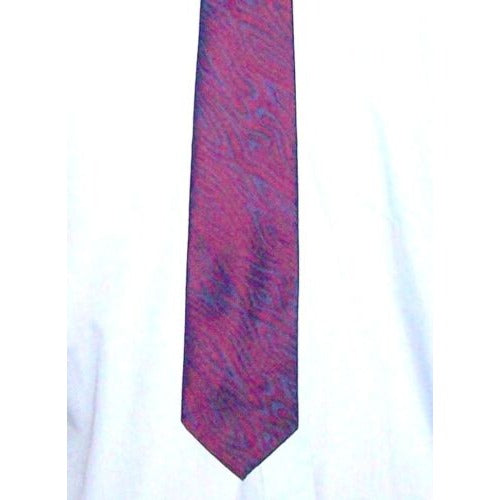Tie Polyester Neck Tie  Made by Tie Tree California Burgundy Black Swirl Men's
