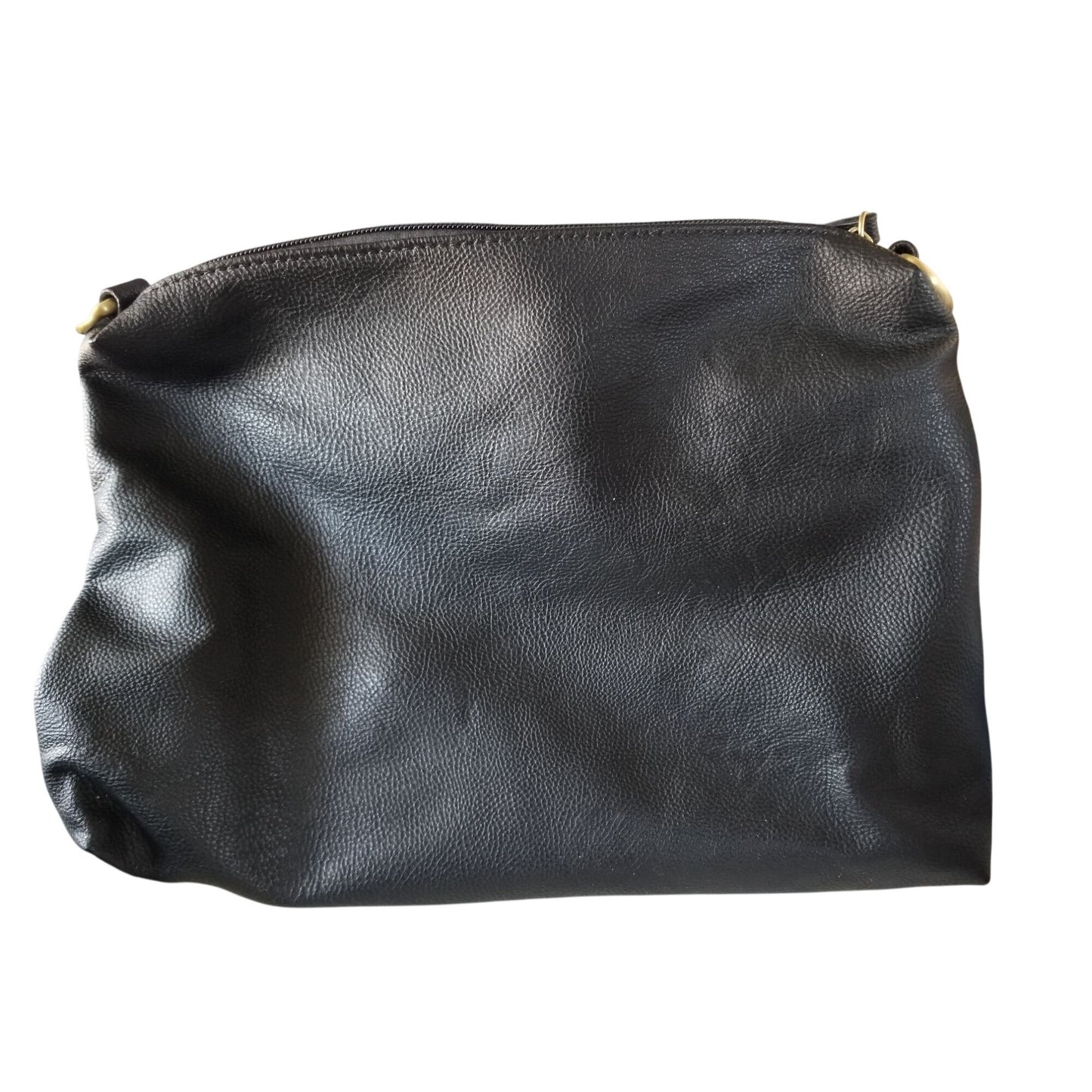 Purse Bag  Joy Susan Black Brown Filagree 12 ' x 9" Zip Pocket 2 Slip pockets Zip Top Handle