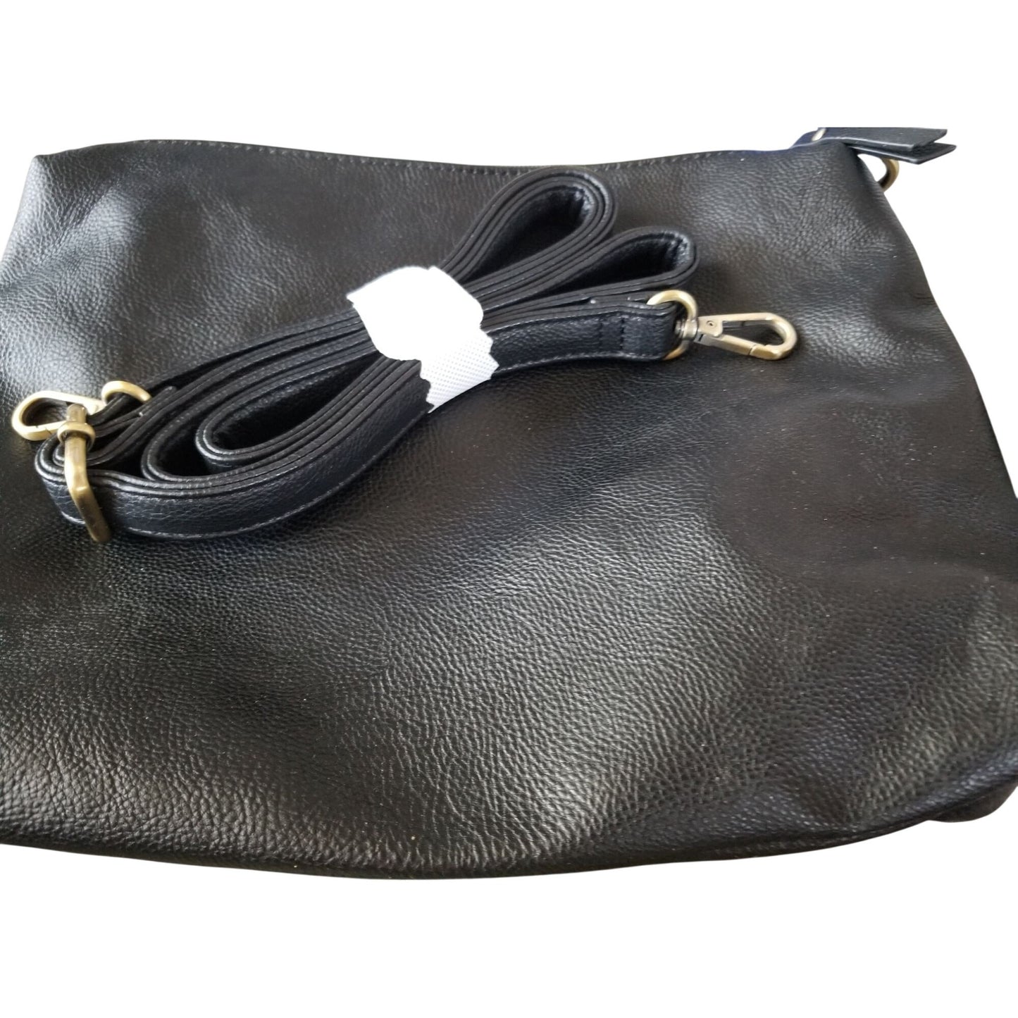 Purse Bag  Joy Susan Black Brown Filagree 12 ' x 9" Zip Pocket 2 Slip pockets Zip Top Handle
