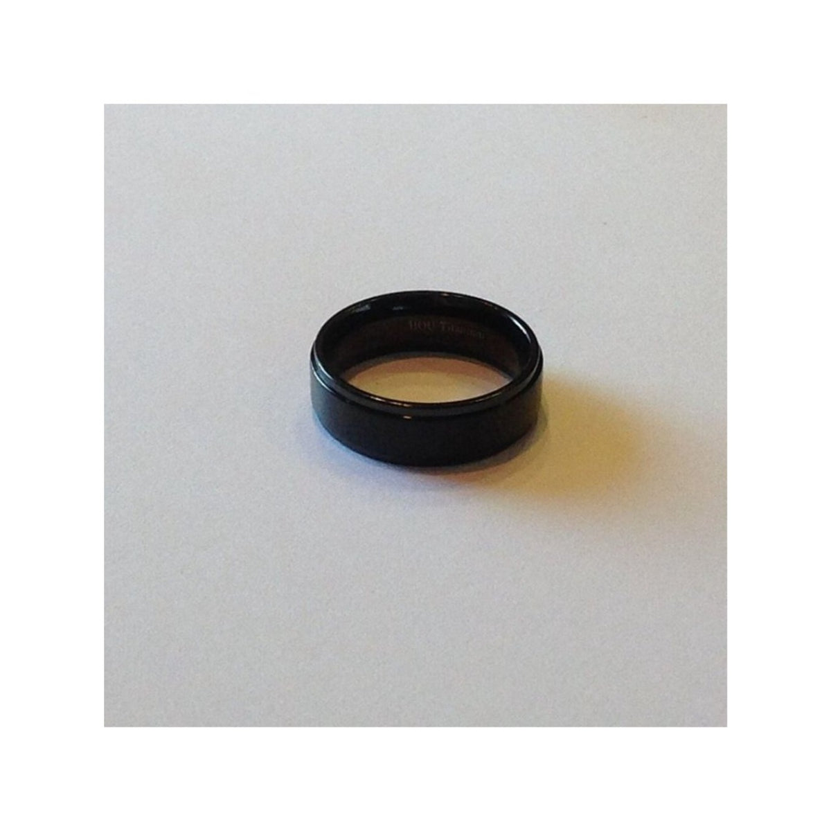 Ring 8 MM Titanium Ring Black High Polished Classy Domed Comfort Fit