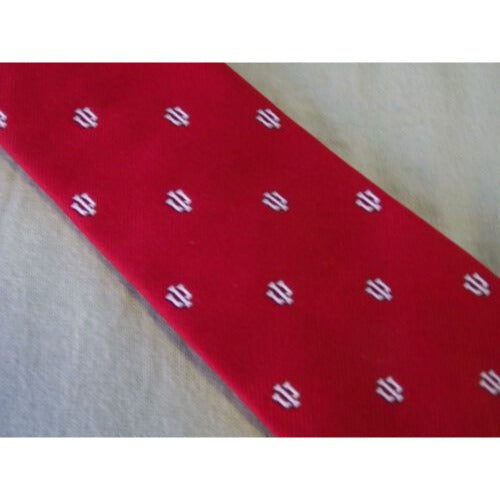 Tie Polyester Delmar Custom Designs Neck Tie Red White Geometric Shape