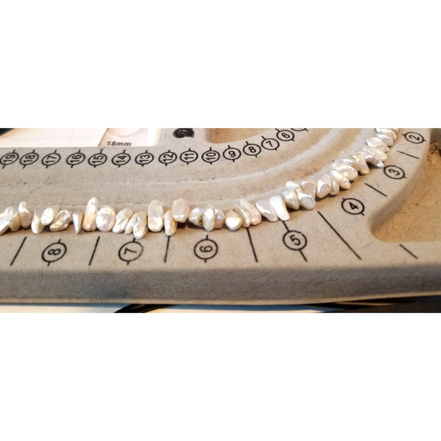 Loose Pearl Keshi  Pearl Bag  F 12 Oval 8 mm  Bin Pearl  55 Pcs  72.5 ct 14.5  gr 14" Drilled