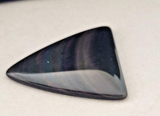 Gemstones Loose Obsidian  Cabochon 8.9 gr Pendant Size 40 mm x 32 mm x 5 mm