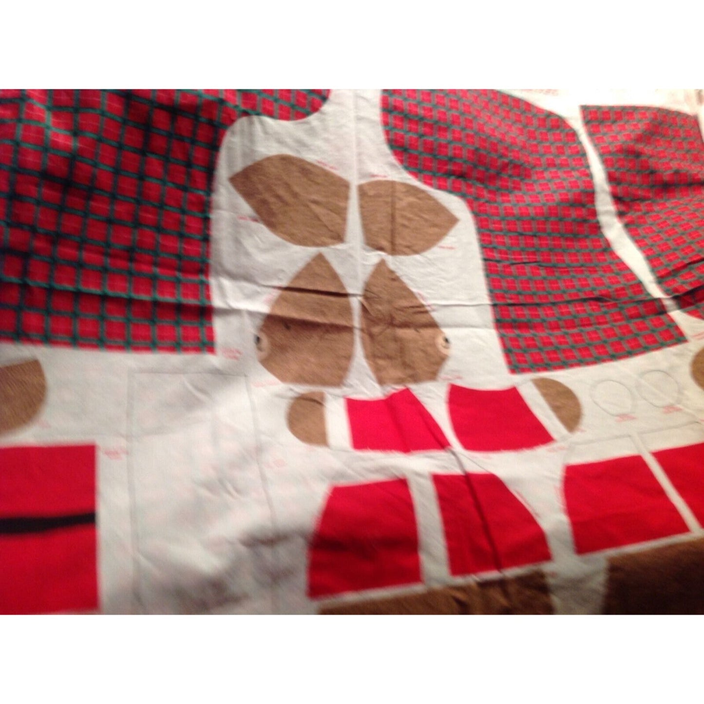 Material Fabric Christmas Stocking Bear Santa Pattern Instructions