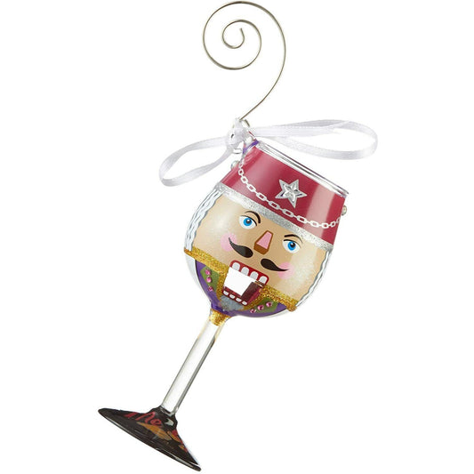 Ornament Designs by Lolita You Crack Me Up Miniature Wine Glass Hanging
