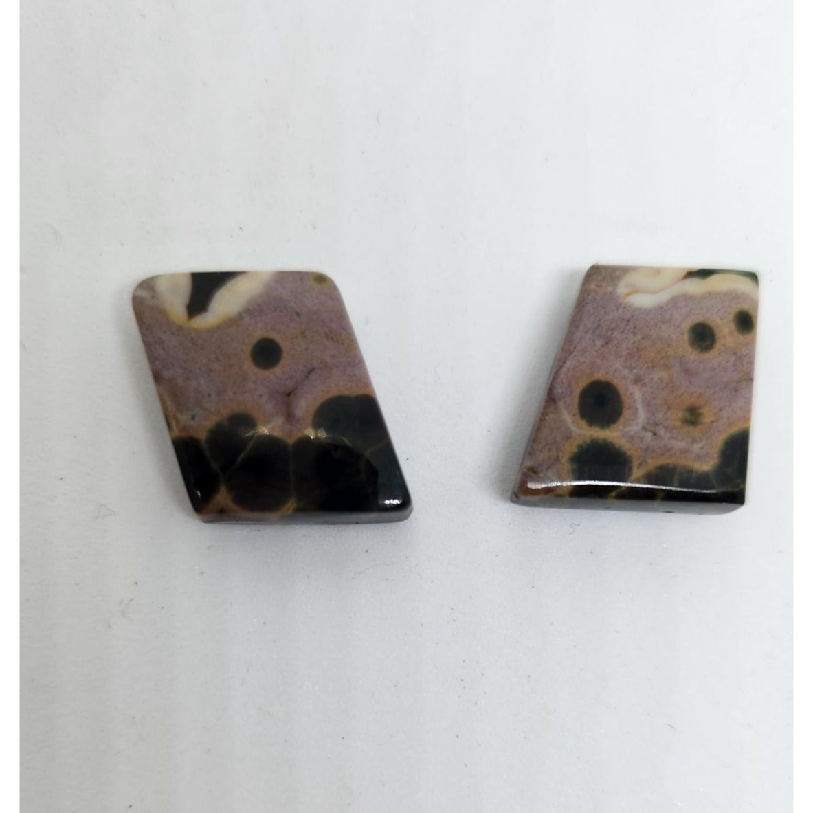 Gemstone Loose Palm Wood Stone Matched Pair Earrings 29 ct  5.7 gr