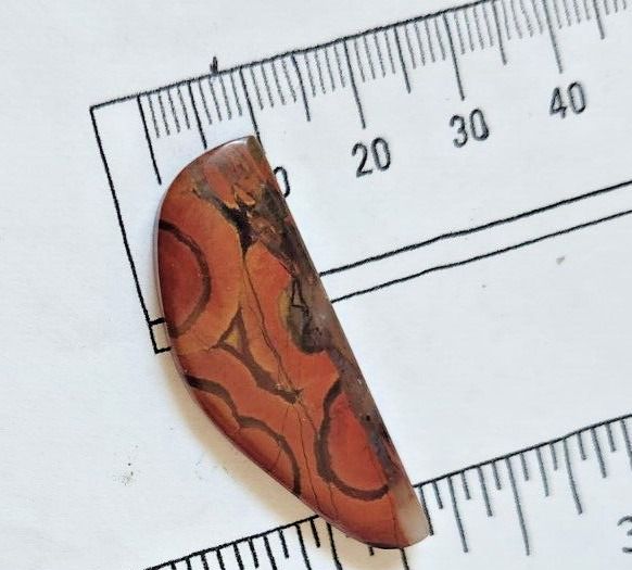 Gemstones Matched Pair Poppy Jasper 10 gr Earrings 50 ct Size 40mm x 10 mm